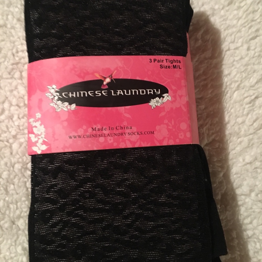 Chinese Laundry Tights (Set of 3) M/L Black
